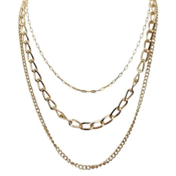 LAYERED MIXED LINK NECKLACE