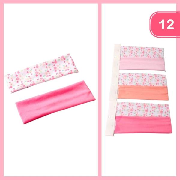 MIXED FLORAL HEADWRAP SET (12 UNITS)