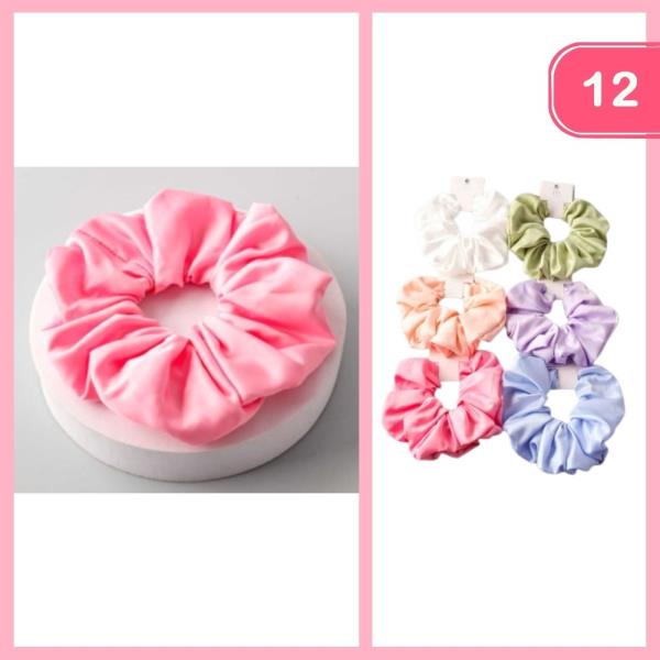 LARGE SATIN SCRUNCHIE (12 UNITS)