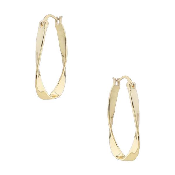 TWIST METAL OVAL HOOP EARRING