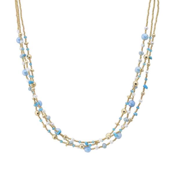 MULTI BEAD LAYERED NECKLACE