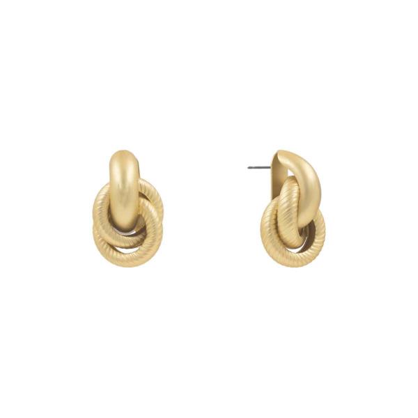 METAL KNOT STUD EARRING