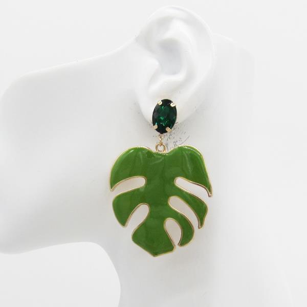 RESIN LEAF DROP EARRING