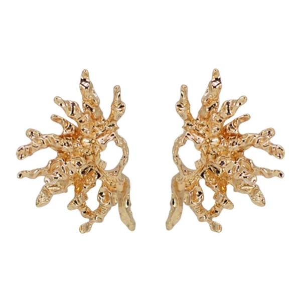 METAL SUNBURST STUD EARRING