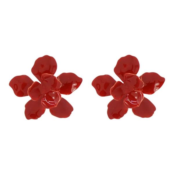 RESIN FLOWER STUD EARRING