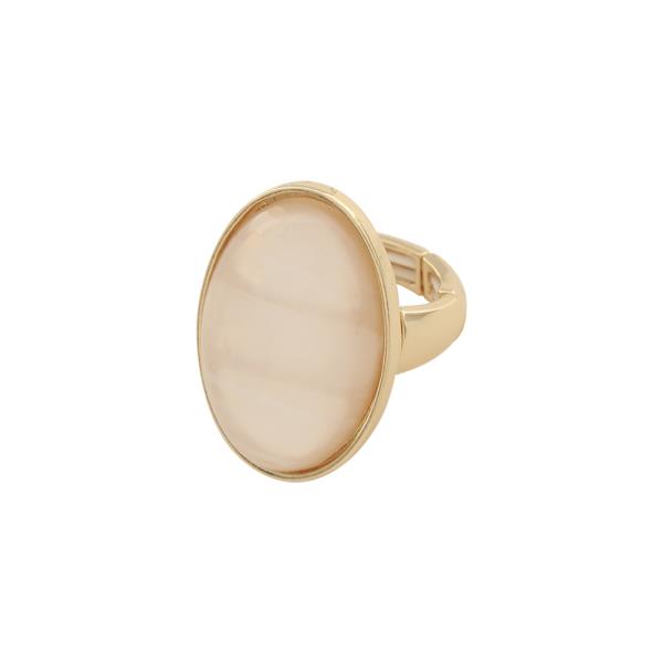 OVAL GEMSTONE STRETCH RING