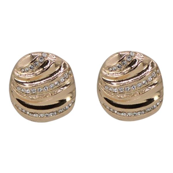 RHINESTONE METAL STUD EARRING