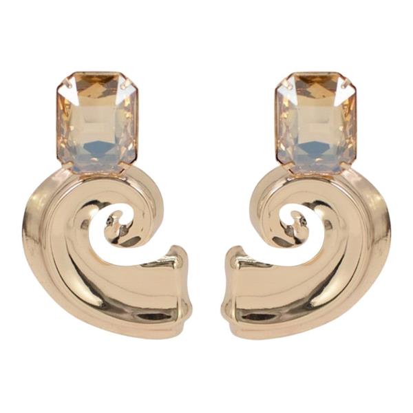 CRYSTAL SWIRL DROP EARRING