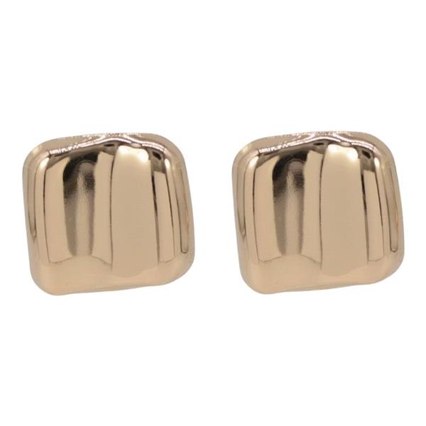 METAL PUFFY STUD EARRING