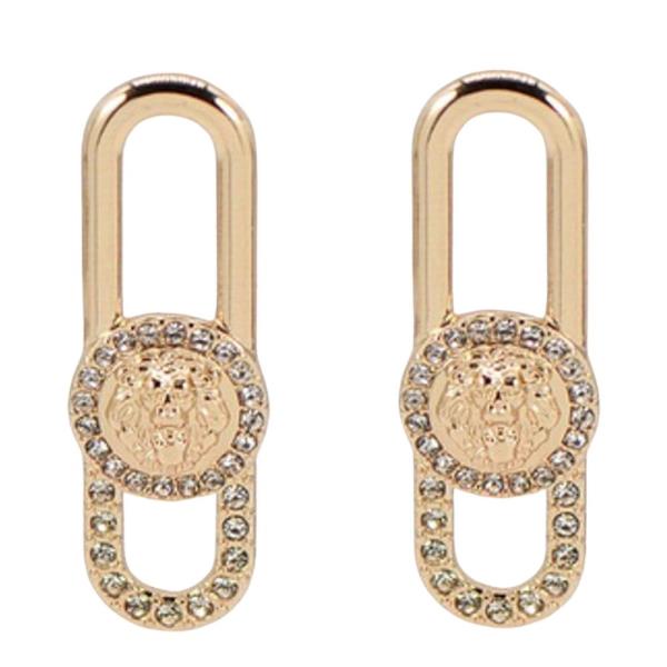 RHINESTONE PAPERCLIP DROP EARRING