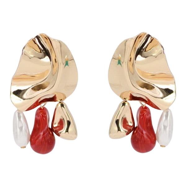 RESIN ABSTRACT STUD EARRING
