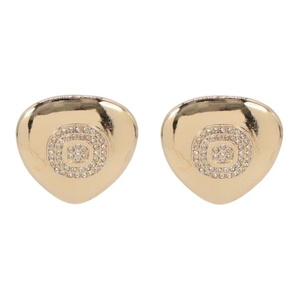 RHINESTONE HEART STUD EARRING