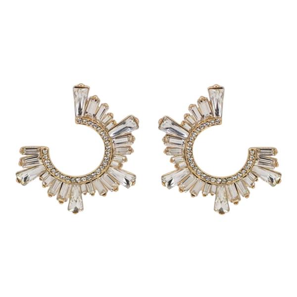 RHINESTONE C EARRING