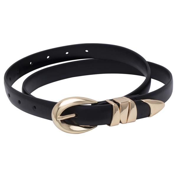 SMOOTH TRIPLE DESIGN BUCKLE BELT
