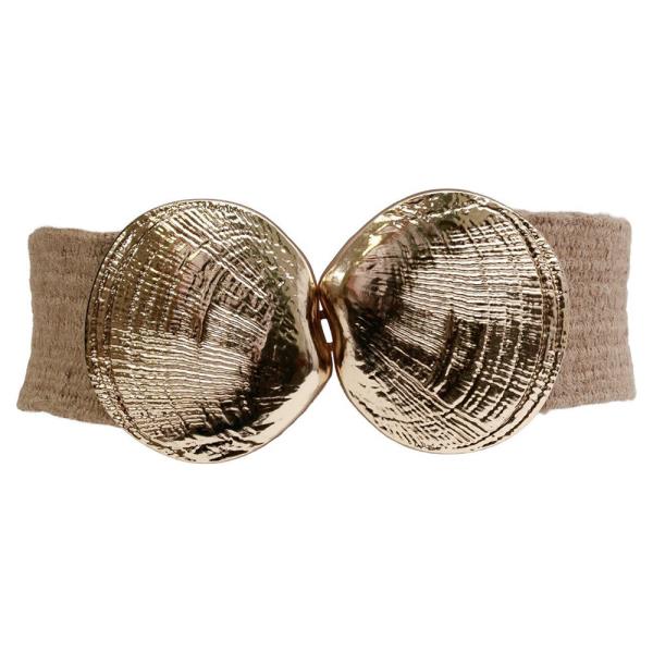 SEALIFE SHELL METAL BUCKLE STRAW ELASTIC BELT