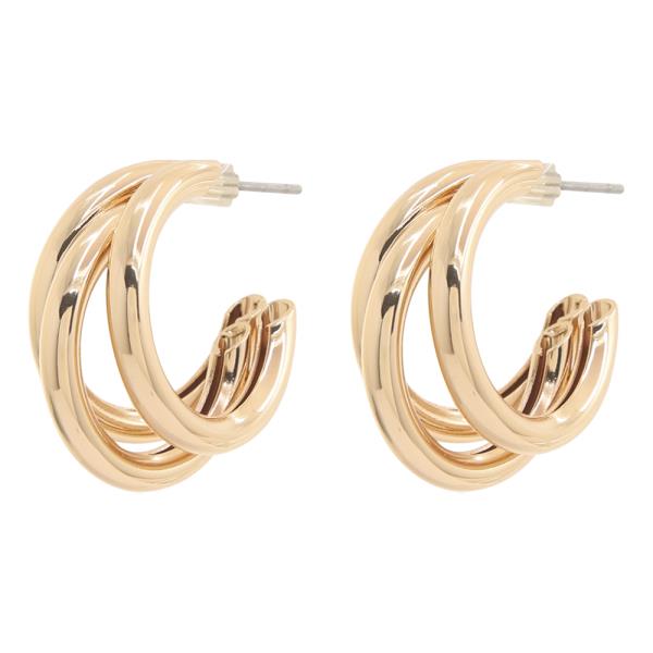 OPEN TRIPLE HOOP EARRING