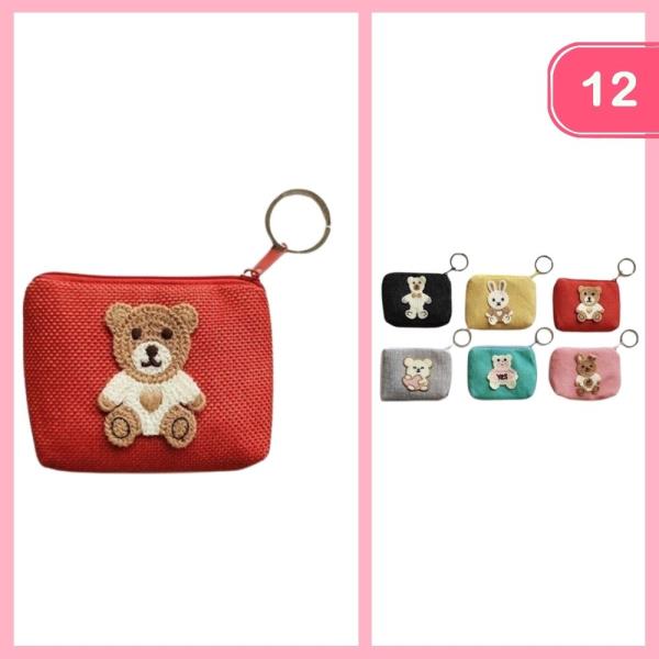 TEDDY BEAR COIN PURSE (12 UNITS)
