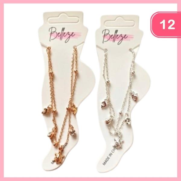 LAYERED DOLPHIN ANKLET (12 UNITS)