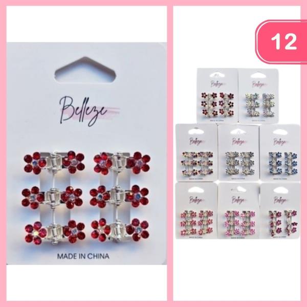 MINI FLOWER HAIR CLAW CLIP (12 UNITS)