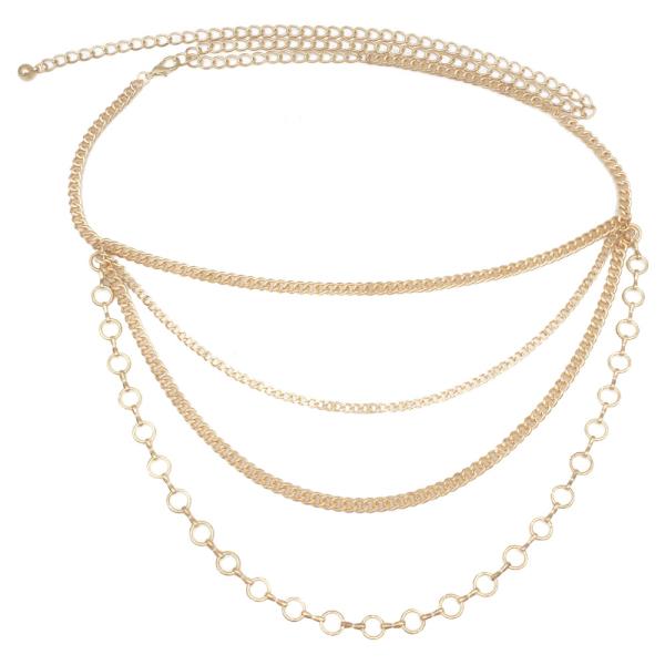 CIRCLE LINK LAYER DRAPE CHAIN BELT