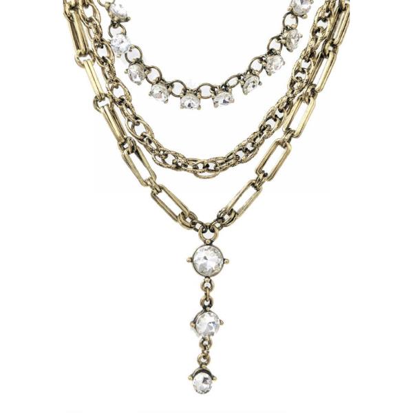 WESTERN RHINESTONE LAYERED NECKLACE