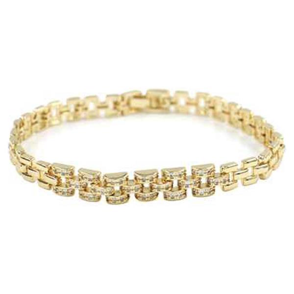 RHINESTONE METAL LINK BRACELET