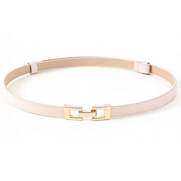 THIN LEATHER BELTS IN INTERLOCKING BUCKLES