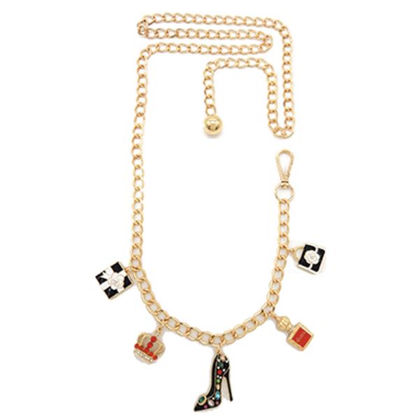 MULTI CHARM LINK CHAIN BELT