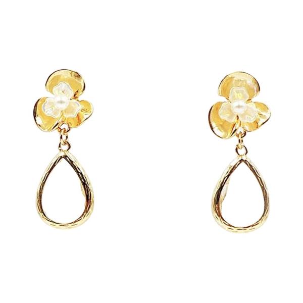 TEARDROP FLOWER EARRINGS