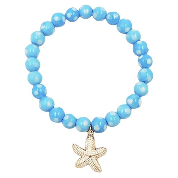 POLKA DOT STARFISH CHARM BRACELET