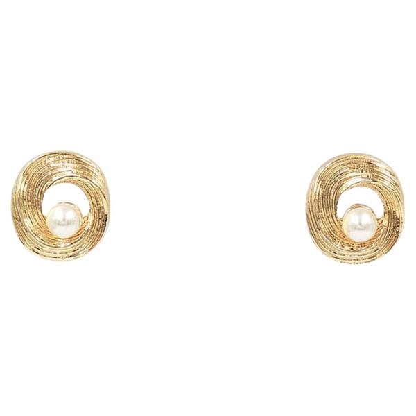 PEARL WRAPED STUD EARRINGS