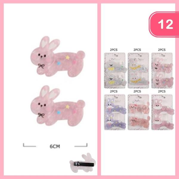 BUNNY HAIR CLIP (12 UNITS)
