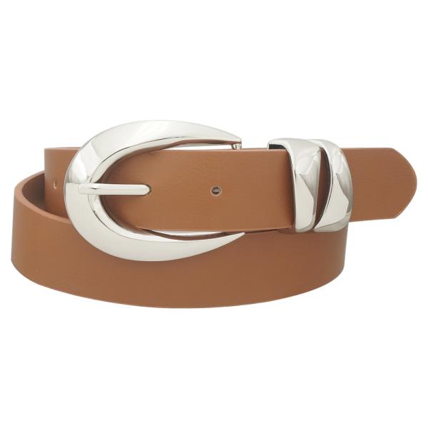 ANGLED MODERN U BUCKLE WITH FLUID LOOP BELT