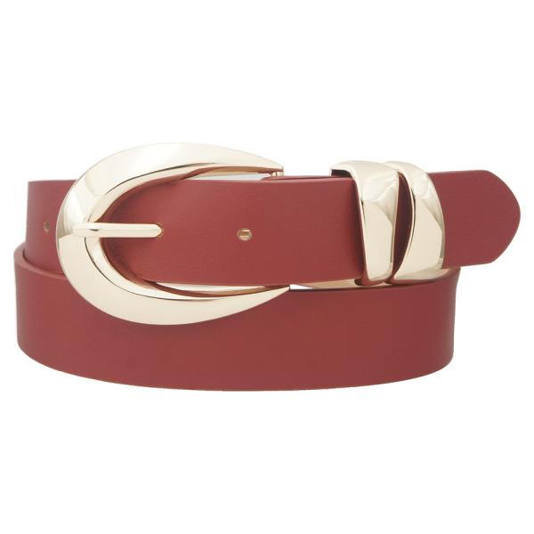 ANGLED MODERN U BUCKLE WITH FLUID LOOP BELT