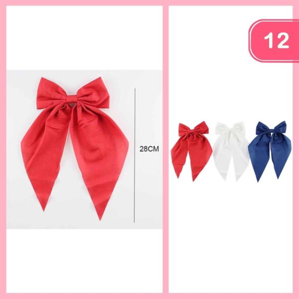 SILK LIKE HAIR BOW (12 UNITS)