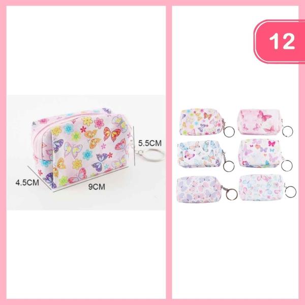 BUTTERFLY PRINT COIN PURSE (12 UNITS)