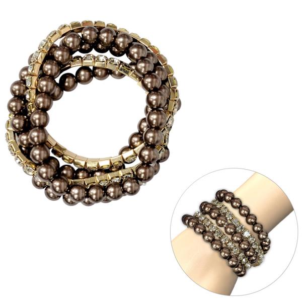 8MM PEARL STACKABLE STRETCH BRACELET