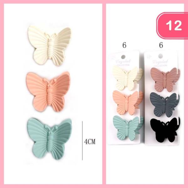 BUTTERFLY HAIR CLAW CLIP (12 UNITS)