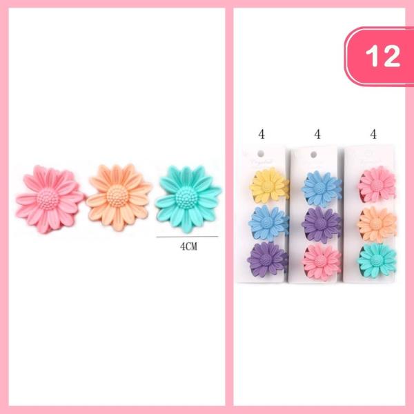 FLOWER HAIR CLAW CLIP (12 UNITS)