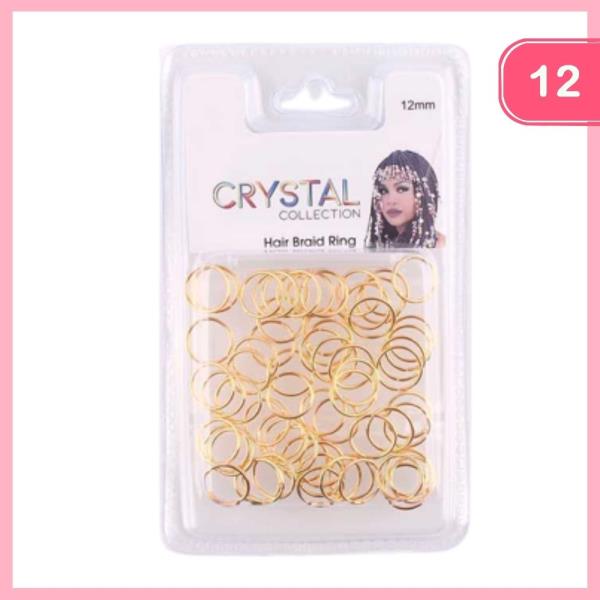 HAIR BRAID RING (12 UNITS)