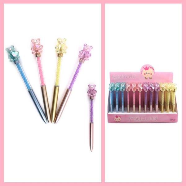 TEDDY BEAR FASHION PEN (48 UNITS)