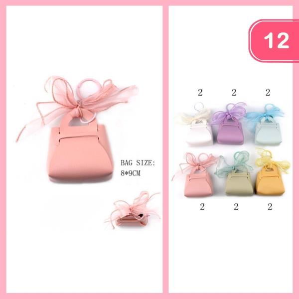 MINI PURSE W/ LACE BOW KEYCHAIN (12 UNITS)