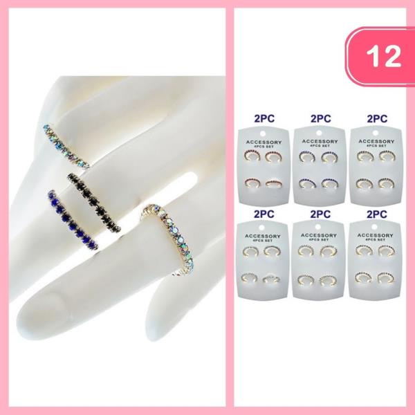 RHINESTONE RING (12 UNITS)