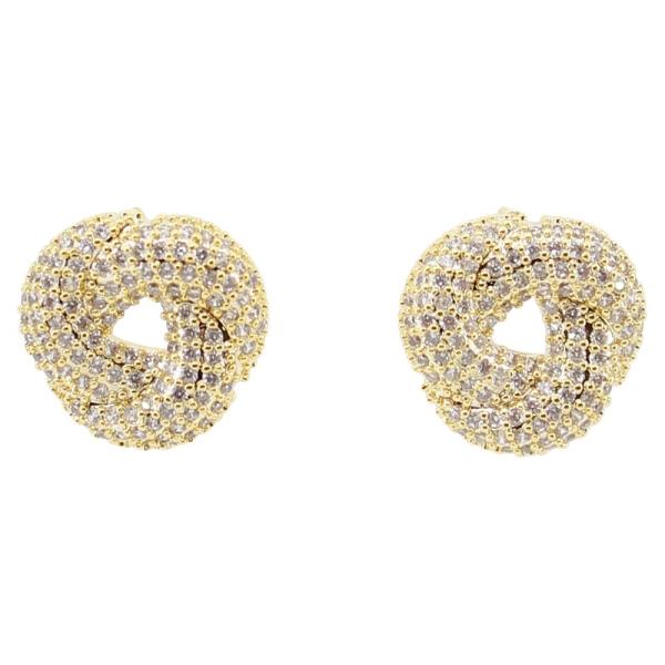 CZ RHINESTONE POST  EARRING