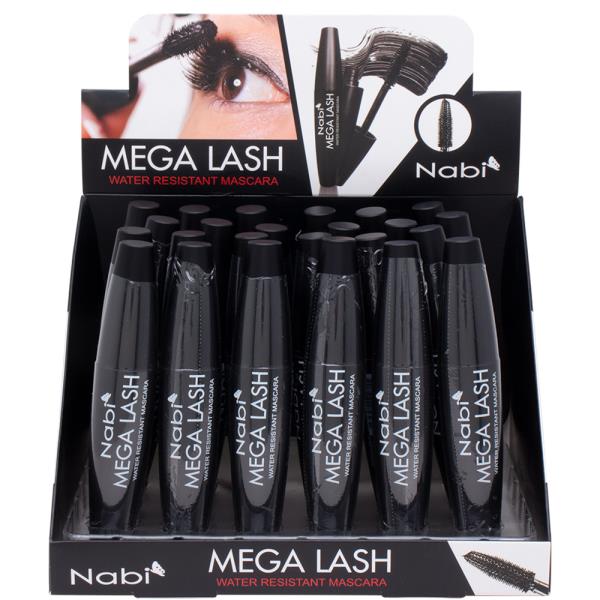 NABI MEGA LASH WATER RESISTANT MASCARA (24 UNITS)