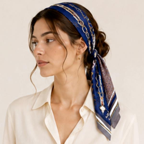 BELT CHAIN SKINNY SCARF