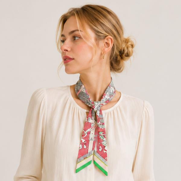 BUCKLE SKINNY SCARF