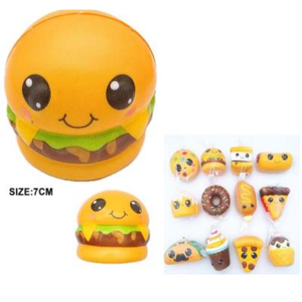 BURGER SQUISHY SQUEEZE TOY (12 UNITS)