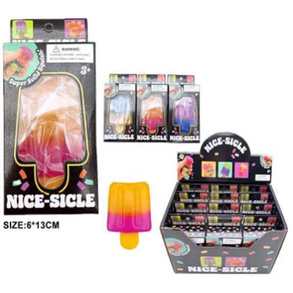 POPSICLE ICE CREAM SQUISHY SQUEEZE TOY (12 UNITS)