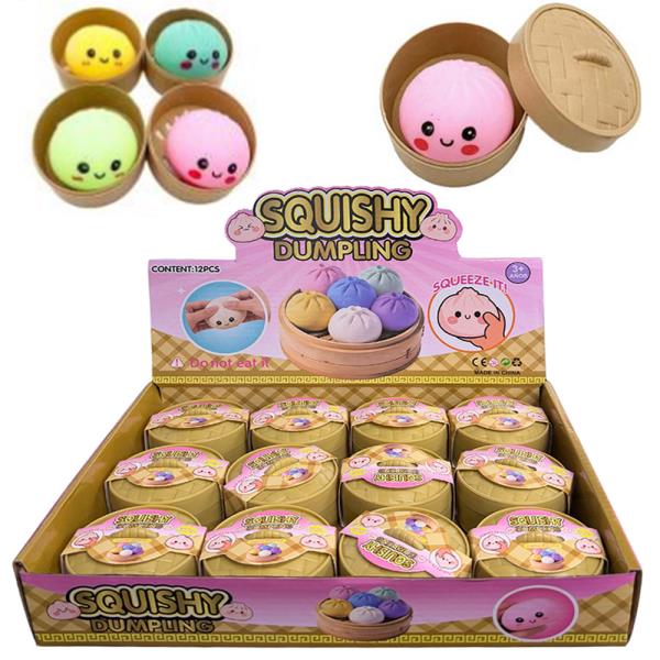 MINI DUMPLING SQUISHY SQUEEZE TOY (12 UNITS)